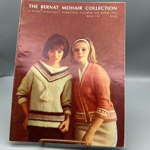Vintage Bernat Handicrafter Pattern Magazine, Book 118, Mohair Collection Knit